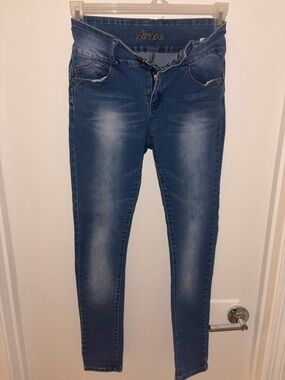 BAMBOO Slim Fit Blue Skinny Jeans